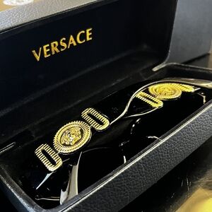 Versace Black and Gold Sunglasses